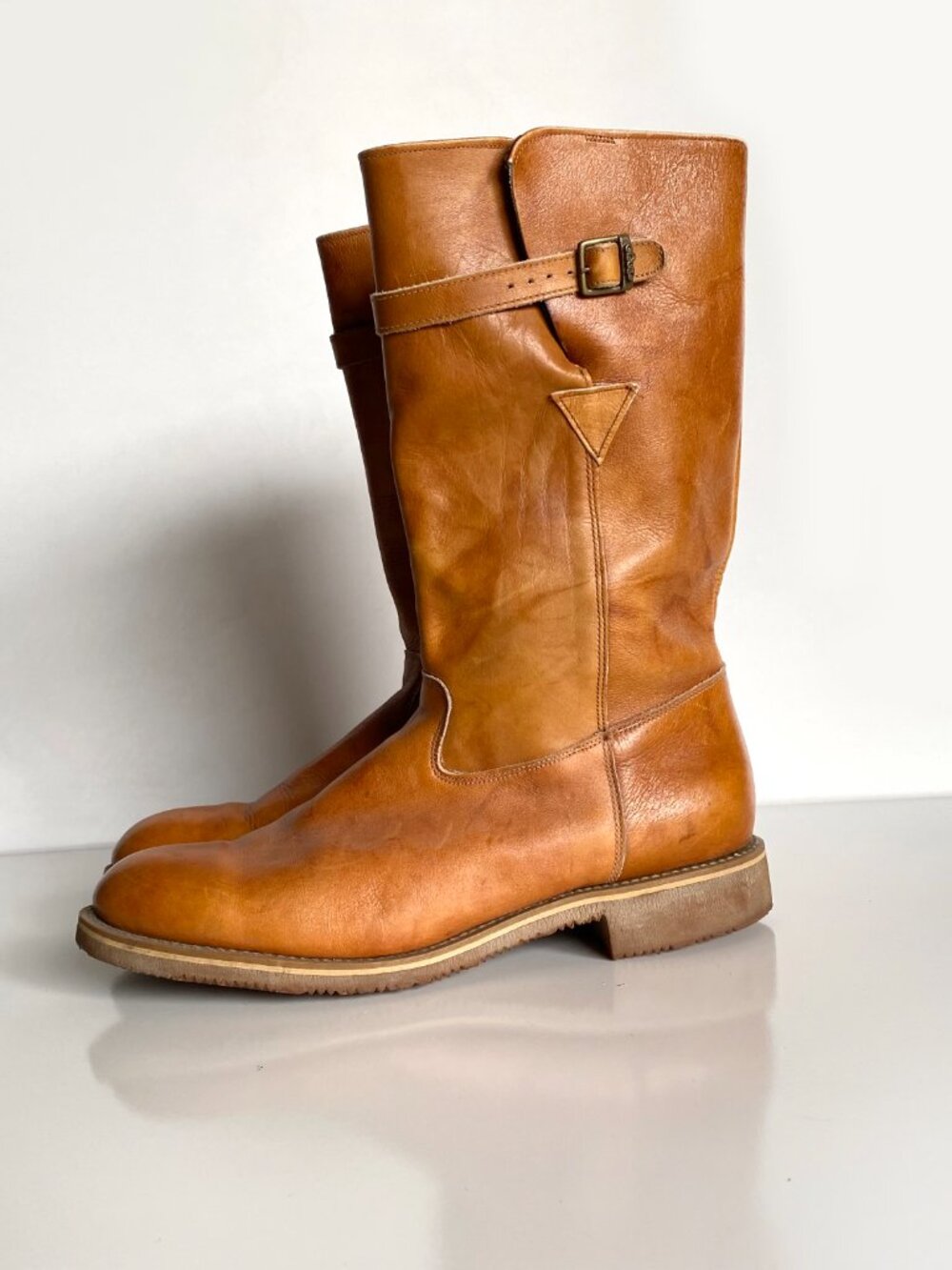Vintage Dingo Brown Cognac Leather Insulted Boots Men's Size 10 - Picture 5 of 14